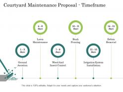 Courtyard maintenance proposal timeframe ppt powerpoint presentation styles