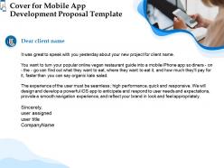 Cover for mobile app development proposal template ppt powerpoint presentation styles