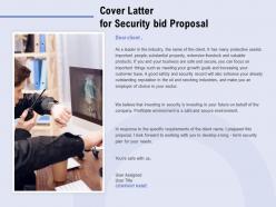 Cover latter for security bid proposal ppt powerpoint presentation portfolio