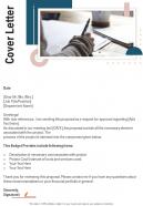 Cover Letter Commercial Proposal One Pager Sample Example Document