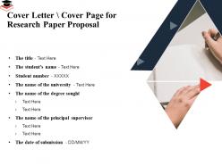 Cover letter cover page for research paper proposal degree sought ppt presentation templates