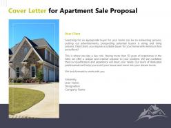Cover Letter For Apartment Sale Proposal Ppt Powerpoint Presentation Portfolio