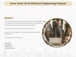 Cover Letter For Architectural Engineering Proposal Ppt Icon Good