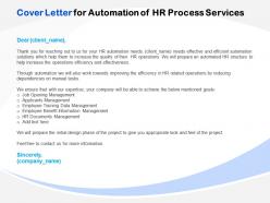 Cover letter for automation of hr process services ppt file aids