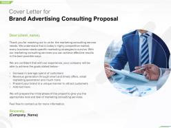 Cover letter for brand advertising consulting proposal ppt powerpoint guide