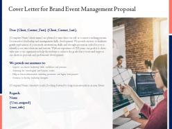Cover letter for brand event management proposal ppt powerpoint presentation show