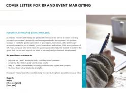 Cover letter for brand event marketing ppt powerpoint presentation styles information