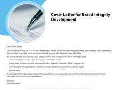 Cover letter for brand integrity development ppt powerpoint presentation backgrounds