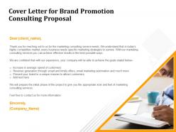 Cover Letter For Brand Promotion Consulting Proposal Ppt Powerpoint Presentation Ideas Clipart