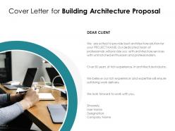 Cover letter for building architecture proposal ppt powerpoint presentation model guide
