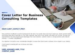 Cover letter for business consulting templates ppt powerpoint presentation styles