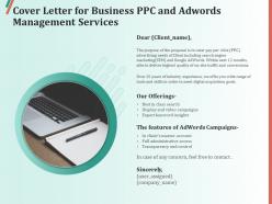 Cover letter for business ppc and adwords management services ppt topics