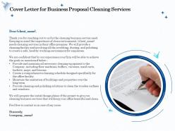 Cover letter for business proposal cleaning services ppt icon