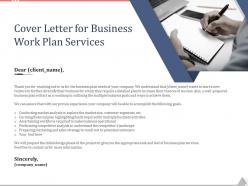 Cover letter for business work plan services ppt powerpoint presentation image