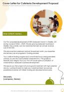 Cover Letter For Cafeteria Development Proposal One Pager Sample Example Document