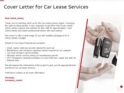 Cover letter for car lease services ppt powerpoint presentation backgrounds