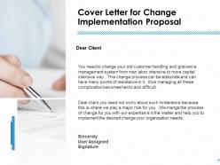 Cover Letter For Change Implementation Proposal Ppt Backgrounds