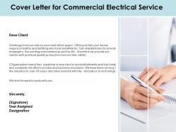 Cover letter for commercial electrical service ppt powerpoint presentation file show