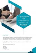 Cover Letter For Commercial Insurance Proposal One Pager Sample Example Document