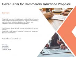Cover letter for commercial insurance proposal ppt powerpoint presentation file