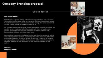 Cover Letter For Company Branding Proposal Ppt Professional Show