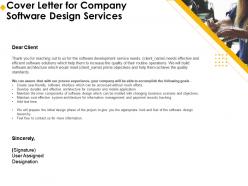 Cover letter for company software design services ppt file slides