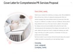 Cover letter for comprehensive pr services proposal ppt powerpoint layouts