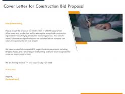 Cover letter for construction bid proposal ppt powerpoint presentation professional picture