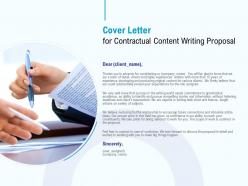 Cover letter for contractual content writing proposal ppt powerpoint presentation layouts vector