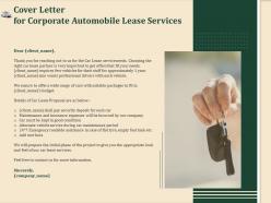 Cover letter for corporate automobile lease services ppt file example introduction