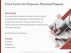 Cover letter for corporate planning proposal ppt powerpoint presentation pictures