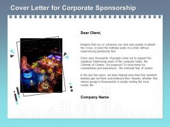 Cover letter for corporate sponsorship ppt powerpoint presentation show graphic