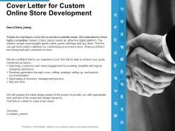Cover letter for custom online store development ppt powerpoint presentation