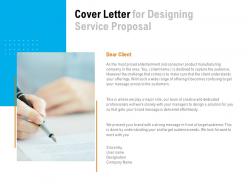 Cover letter for designing service proposal ppt powerpoint presentation file images