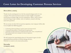 Cover letter for developing customer persona services ppt powerpoint professional