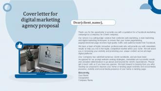 Cover Letter For Digital Marketing Agency Proposal