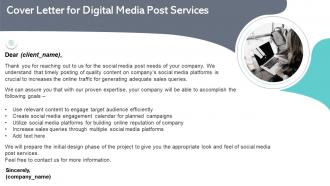 Cover letter for digital media post services ppt styles inspiration
