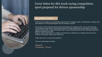 Cover Letter For Dirt Track Racing Competition Sport Proposal For Drivers Sponsorship Ppt Graphics