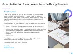 Cover letter for e commerce website design services ppt powerpoint presentation gallery slide