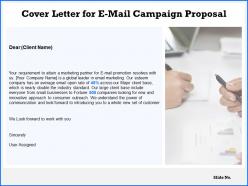 Cover letter for e mail campaign proposal ppt powerpoint presentation slideshow