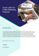Cover Letter For E Mail Marketing Proposal One Pager Sample Example Document