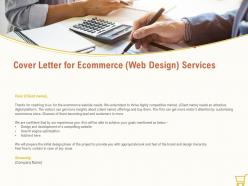 Cover letter for ecommerce web design services ppt powerpoint presentation ideas