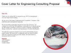 Cover Letter For Engineering Consulting Proposal Ppt Powerpoint Presentation Icon Themes