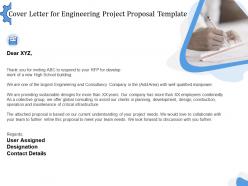 Cover Letter For Engineering Project Proposal Template Ppt Powerpoint Presentation Aids