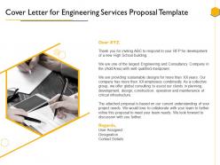 Cover letter for engineering services proposal template ppt powerpoint presentation graphics