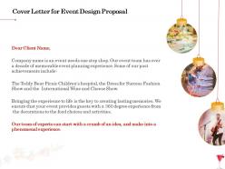 Cover letter for event design proposal ppt powerpoint presentation gallery visuals