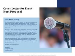 Cover letter for event host proposal ppt powerpoint presentation background