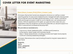 Cover letter for event marketing ppt powerpoint presentation styles topics
