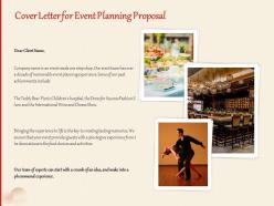 Cover Letter For Event Planning Proposal Ppt Powerpoint Presentation Inspiration