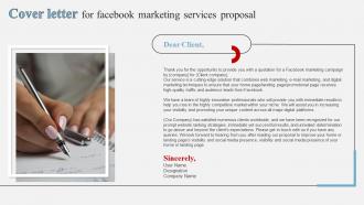 Cover Letter For Facebook Marketing Services Proposal